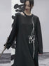 Line Art Embroidery Long Dress